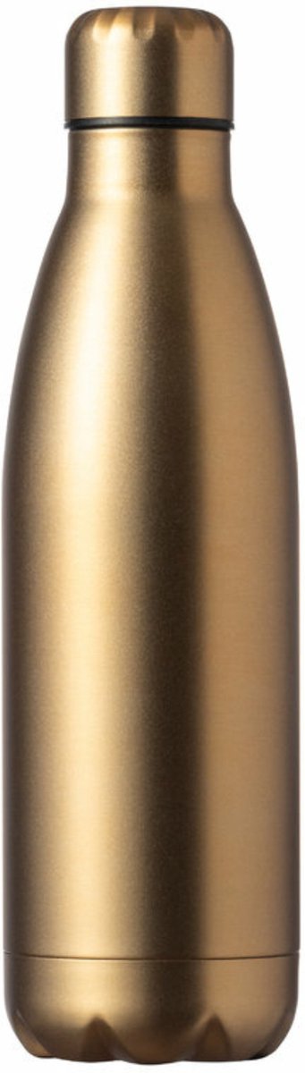 RVS waterfles/drinkfles mat goud kleur met schroefdop 790 ml - Sportfles - Bidon