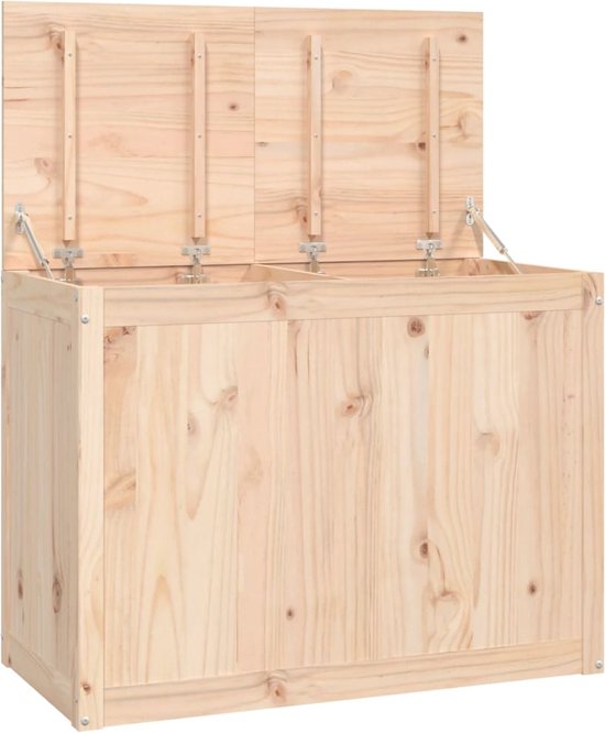 vidaXL - Wasmand - 88,5x44x66 - cm - massief - grenenhout