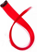 Akyol - Haar extension – rode haar extension – paars – extension – nep haar – 1 stuk – cadeau – carnaval – synthetisch haar
