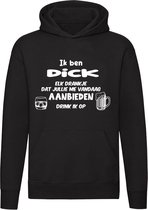 Ik ben Dick, elk drankje dat jullie me vandaag aanbieden drink ik op Hoodie | jarig | verjaardag | cadeau | kado | Unisex | Trui | Sweater | Capuchon