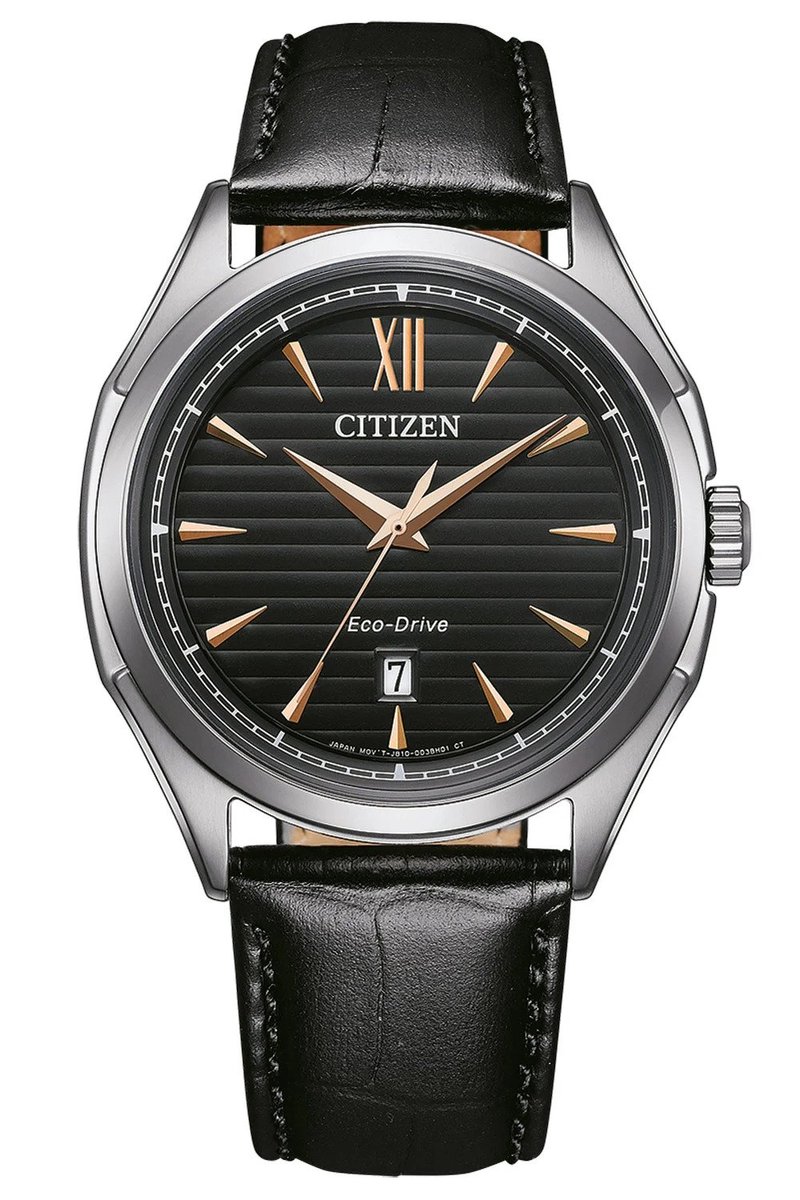 Citizen AW1750-18E Horloge - Leer - Zwart - Ø 42 mm