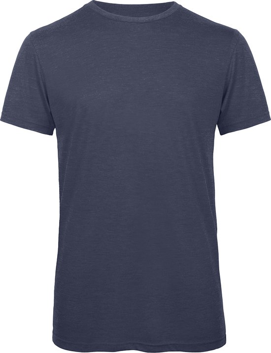 T-shirt met ronde hals 'Triblend men' B&C Collectie Heather Donkerblauw - L