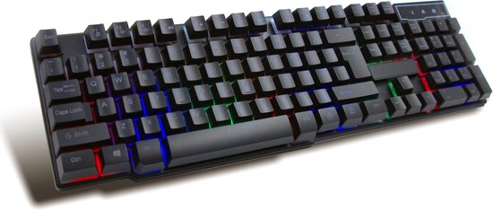 PLATINET - VRGBK7023B - VARR GAMING USB Keyboard RGB Verlichting US Layout, Anti Ghosting, verhoogde membraan toetsen