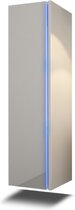 Badkamerkast GS 11 - 30 x 30 x 110 cm - Led - Witte glans - Hangende Kolomkast
