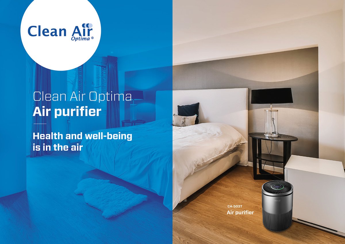 Clean Air Optima® CA-503T Compact Smart - Intelligente HEPA UV-C Ionisator Luchtreiniger - 360° Airflow - Ultrastil met sleepmode! <10dB(A)! thumbnail 8