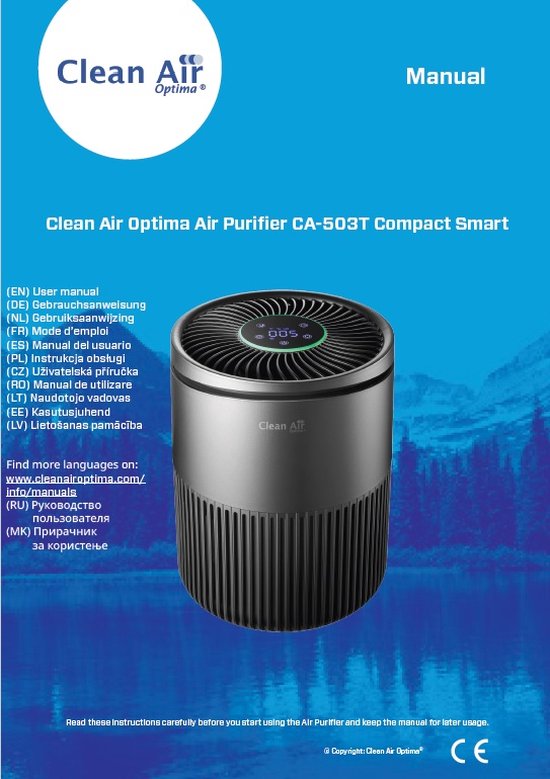 Clean Air Optima® CA-503T Compact Smart - Intelligente HEPA UV-C ...