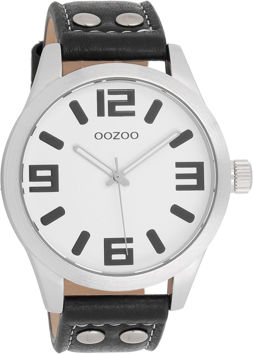 OOZOO Timepieces Polshorloge - C1053 - Zwart-Wit - 46 mm