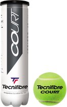 Tecnifibre Court Tennisbal - Gasgevuld - 4 Ballen - Geel