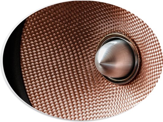 PVC Schuimplaat Ovaal - Close-up van Onderdeel van Box - 28x21 cm Foto op Ovaal (Met Ophangsysteem)