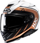 Hjc Rpha 71 Mapos White Brown Mc9Sf Full Face Helmets XS - Maat XS - Helm