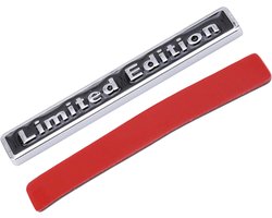 Auto Embleem Limited Edition - Zwart / Zilver Chroom - Zelfklevende Badge - Embleem - universeel/alle automerken - Logo - Auto Accessoires