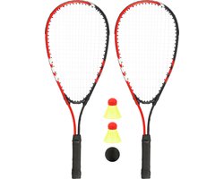 Avento Crossminton Set - Aluminium - Tie Breaker - Rood/Grijs