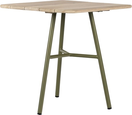 Arda tafel 70x70x76 cm aluminium linen/teak aged finish