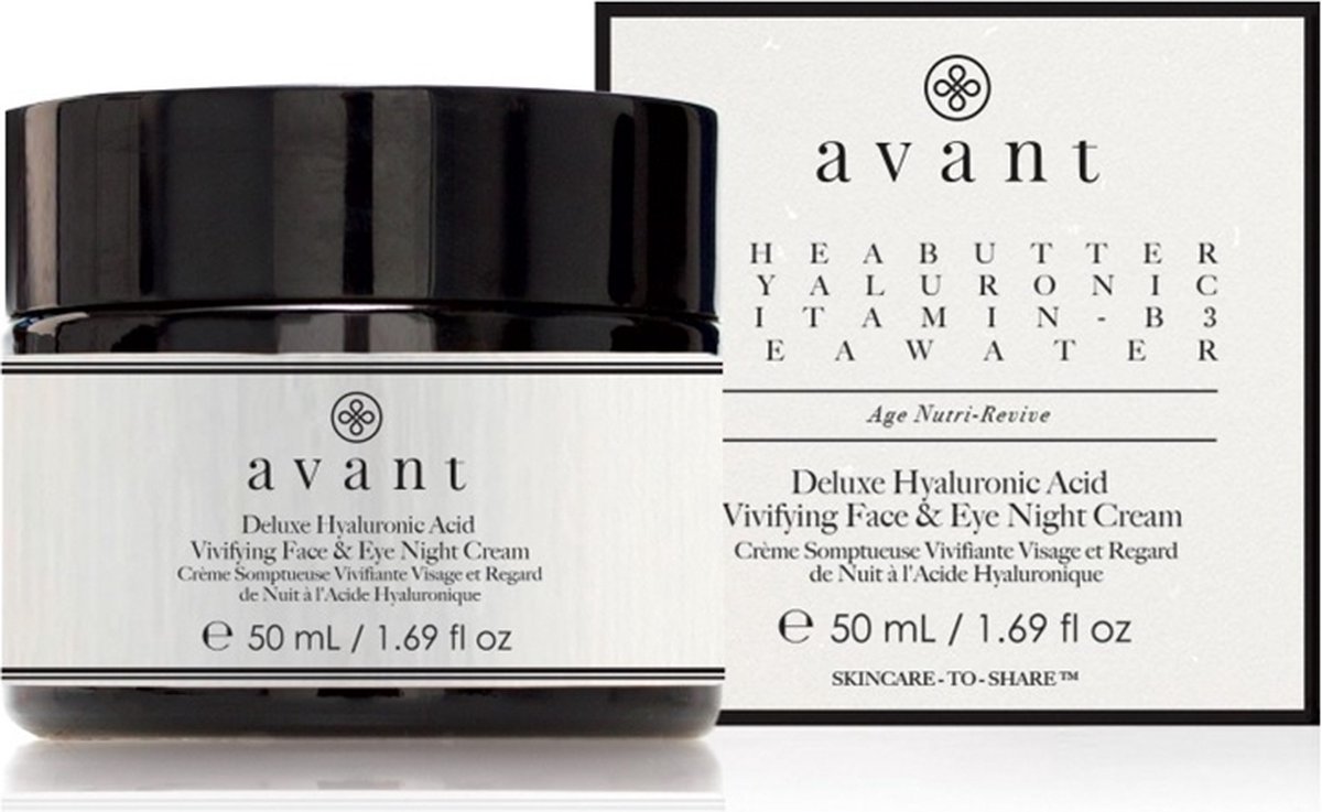 Avant Crème Age Nutri-Revive Deluxe Hyaluronic Acid Vivifying Face & Eye Night Cream