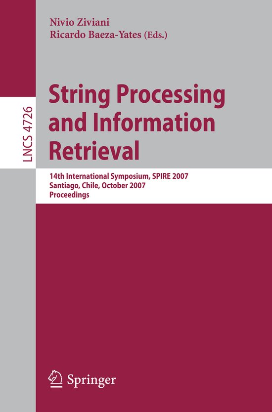 String Processing and Information Retrieval - cover