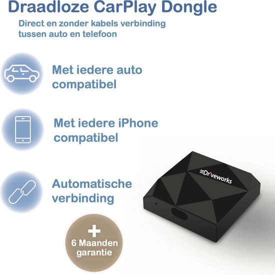 DriveWorks CarPlay Dongle Apple CarPlay Carlinkit Draadloos