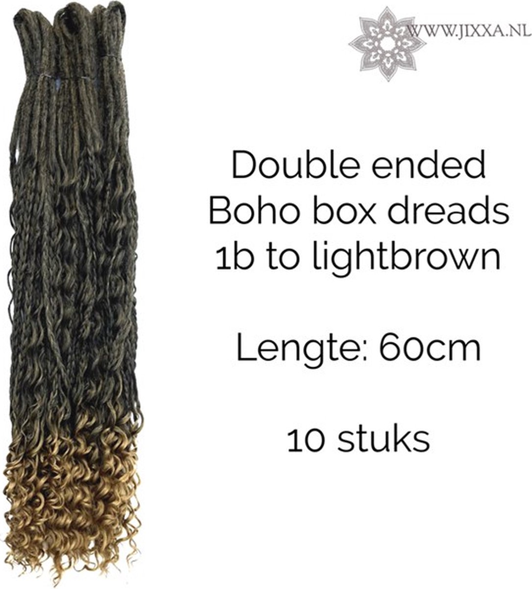 Dreadlocks DE Boho box 1b to lightbrown - Gehaakte dreadlocks ...