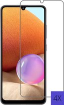 Screenprotector Samsung Galaxy A32 4G Screenprotector- Tempered Glass - Beschermglas - 4 pack
