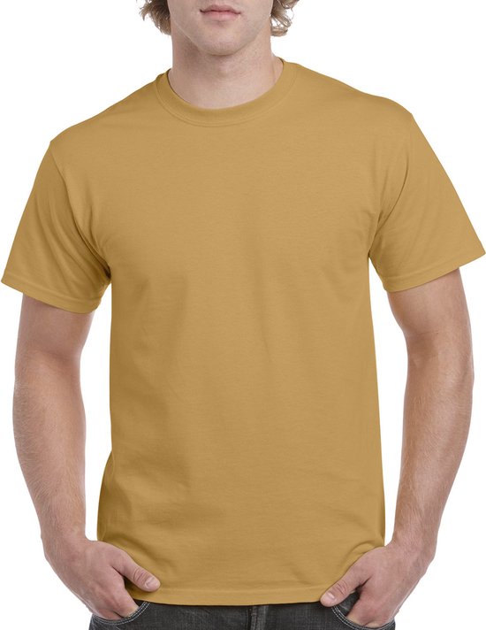 T-shirt met ronde hals 'Heavy Cotton' merk Gildan Old Gold - L