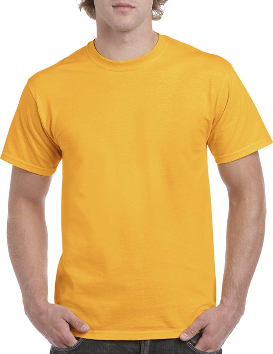 T-shirt met ronde hals 'Heavy Cotton' merk Gildan Gold - S