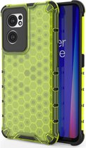 Mobigear Hoesje geschikt voor OnePlus Nord CE 2 Telefoonhoesje Hardcase | Mobigear Honeycomb Backcover Shockproof | Schokbestendig Nord CE 2 Telefoonhoesje | Anti Shock Proof - Groen