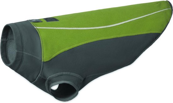 RUFFWEAR Overcoat Fuse Hondenjas met harnas, 2-in-1 weerbestendig hondenpak combo, premium fleece gevoerd, verstelbare lichtgewicht hondenjas en waterdichte regenjas, paarse regen - Large