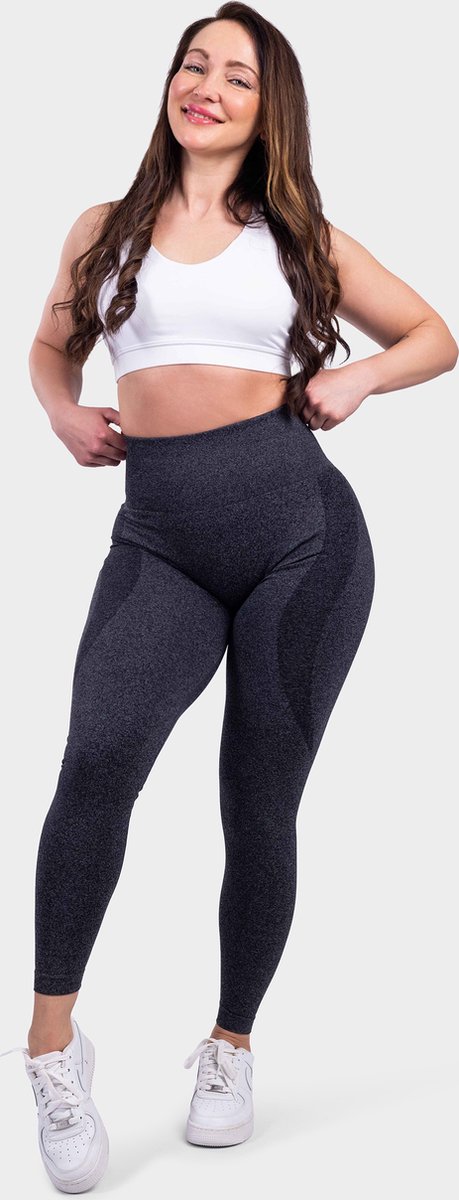 Peachy Bum Contour Seamless Legging – Sportkleding dames – Legging dames – Sportlegging – Leggings – Donkergrijs – Maat M