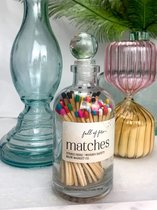 lucifers in fles -xxl- bbq gift- matches -with strikezone -