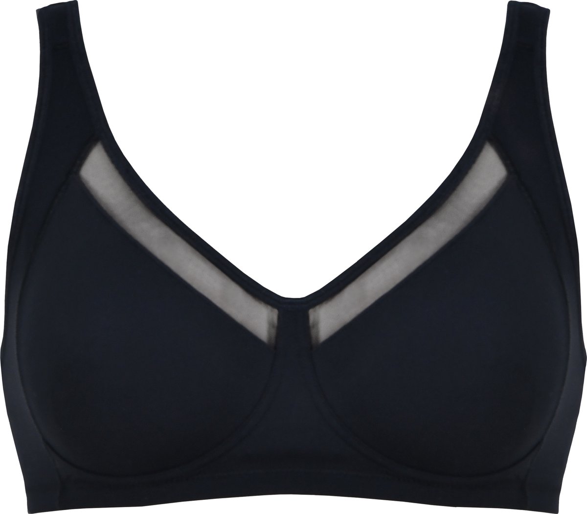 Naturana Soft bh met meshrand - 5504 - Zwart