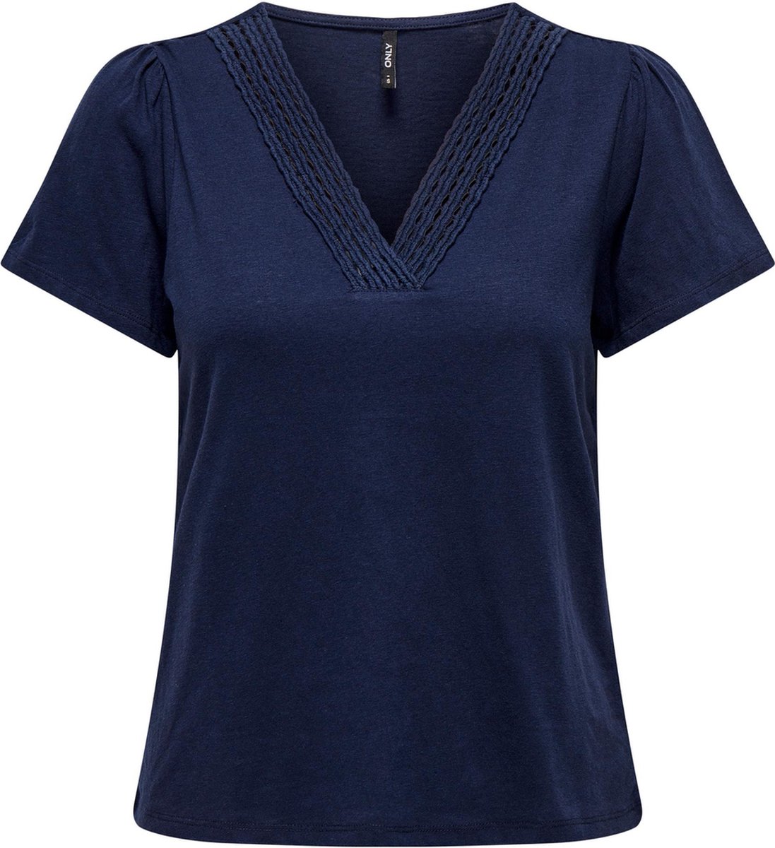 | Jrs Top Maat Onlbenita T-shirt Blue Dames Evening XS bol Only V-neck - S/s 15294612