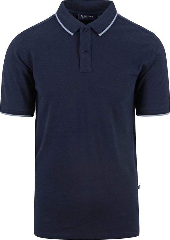 Suitable - Respect Polo Tip Ferry Navy - Regular-fit - Heren Poloshirt Maat S