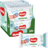 Huggies Natural Care Babydoekjes - biologisch afbreekbaar billendoekjes- Natural Biodegradable - 32 x 48 stuks - 1536 doekjes