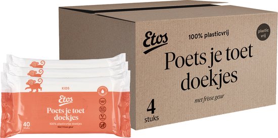 Etos Plasticvrije Snoetenpoetsers - 3-pack - 4 stuks - voordeelverpakking