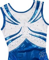 Sparkle&Dream Turnpakje Luna Ocean Blue - Maat ASM 158/164 - Gympakje voor Turnen, Acro, Trampoline en Gymnastiek