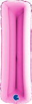 Folieballon 100cm letter I - fuchsia roze