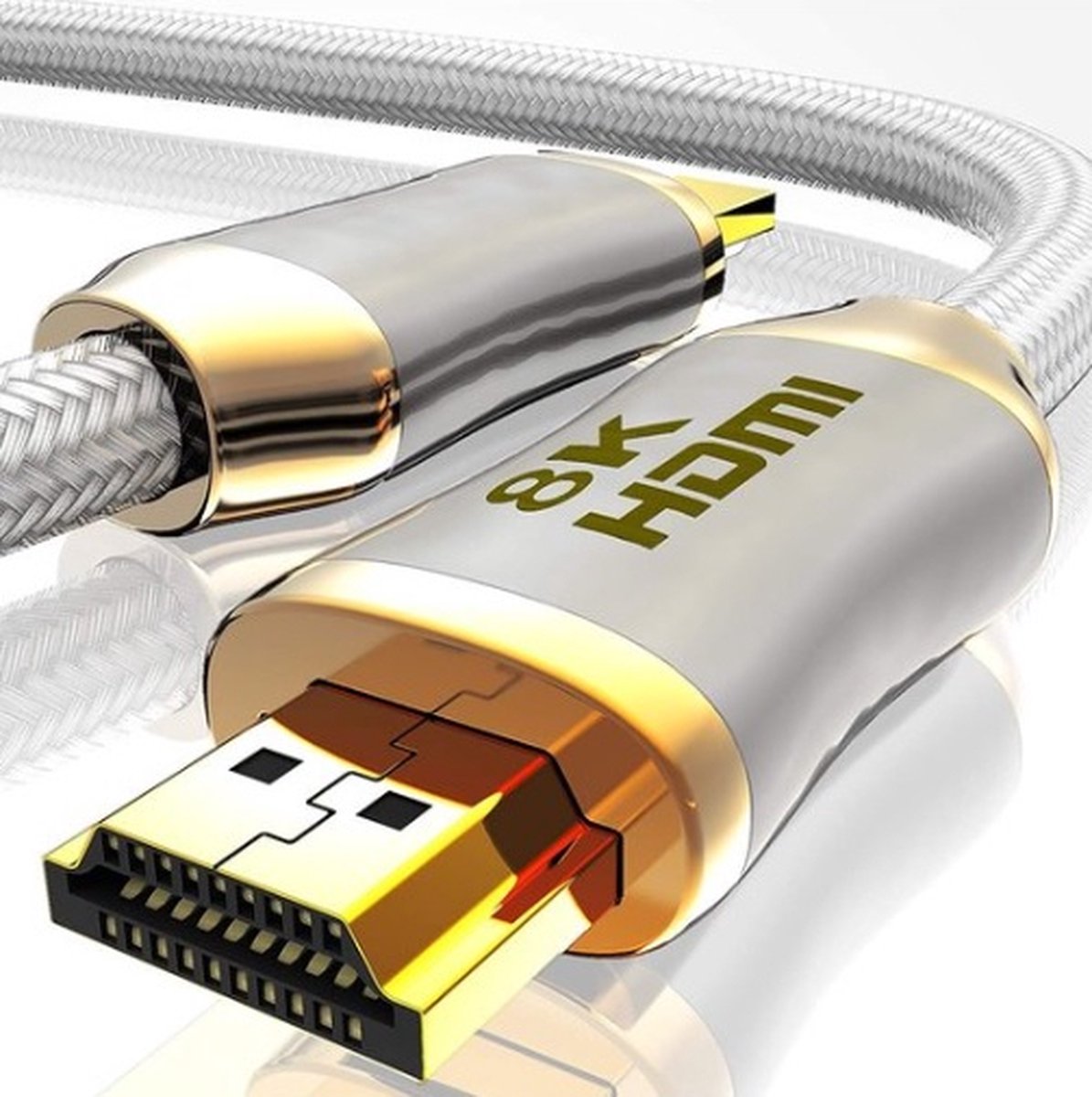 8K 60Hz - 2.1 Hdmi Kabel - Gold Plated - Ultra High Speed - 2 Meter - 4K 120 Hz - Ps5 - Xbox - Tv