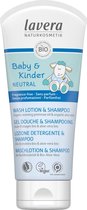 Lavera Baby en kinder sensitiv wash & shampoo EN-FR-IT-DE (200ml)