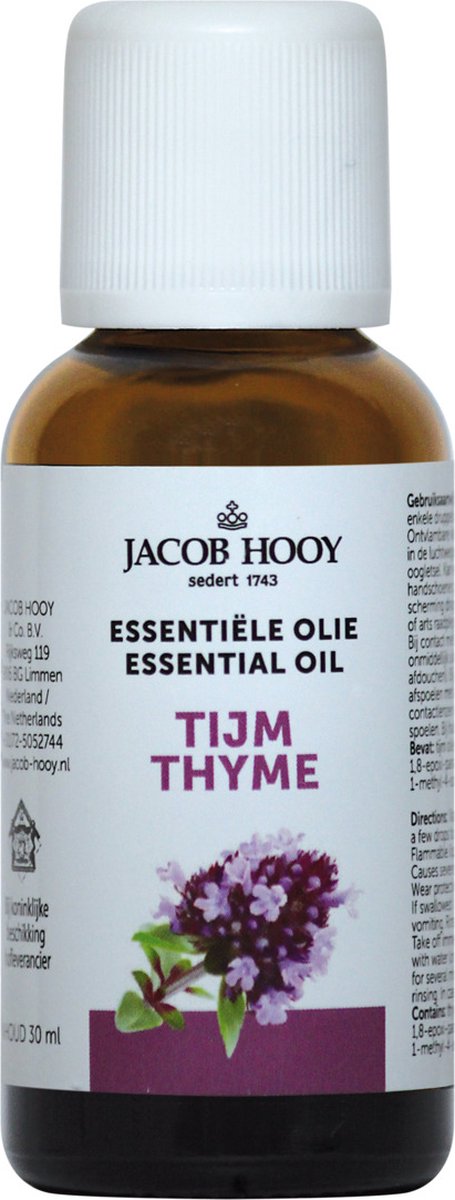 Goedkoopste Jacob Hooy Tijm - 30 ml - Etherische Olie