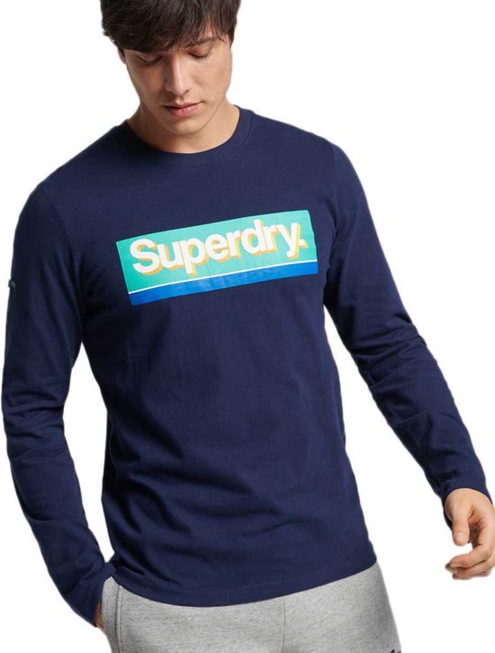 Superdry Vintage Cl Seasonal Lange Mouwenshirt Blauw 2XL Man