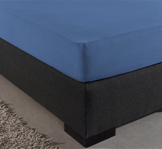 Eleganzzz Hoeslaken Jersey Katoen Stretch 35cm Hoge Hoek - licht blauw 180x210/220cm - 200x200cm