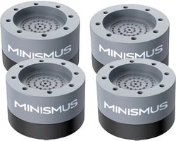 Minismus Wasmachine Verhoger Set van 4 stuks - Zwarte demper Pads - Antislipmatjes - 3,5 CM - Antislip Wasmachine Voeten - Trillingsdempers Wasmachine - Geluidsdemper Wasmachine - Anti Vibratie Wasmachine - Anti Vibratie Pads - Wasdroger Verhoger
