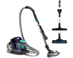 Philips Stofzuiger zonder Zak FC9556/09 - Alle Vloertypen - Sterke Zuigkracht - Met H13 Allergiefilter - 3 Extra Mondstukken - Blauw