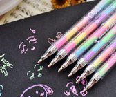 stylo gel stylo dégradé 6 couleurs 0.7 mm - 1 pcs