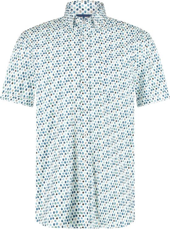 State of Art - Chemise Manches Courtes Imprimé Blauw - Homme - Taille M - Regular-fit