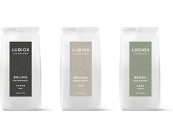 LUDIQX Proefpakket koffiebonen "Specialty Coffees" 3x 250gr.