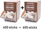 Fountain Creamersticks 2,5 gram, in dispenserdoos, 2 x 600 stuks