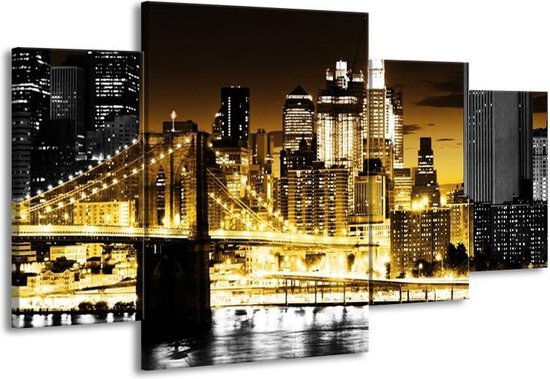 Peinture sur toile Villes | Or, noir, gris | 160x90cm 4 Liège