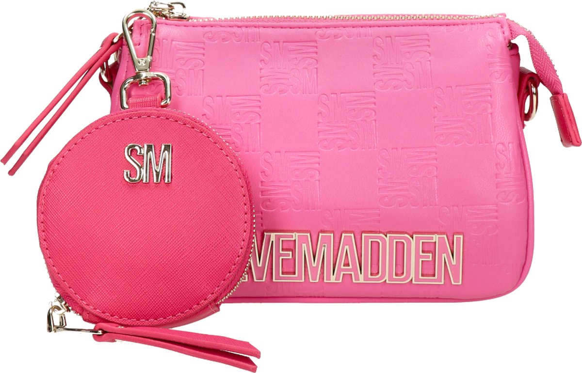 Steve Madden Pink BMINIROY Logo Medium Cross Body Bag