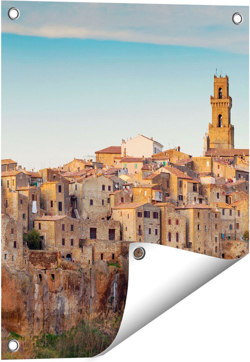 Gards Tuinposter Oude Stad in Toscane, Itali� - 40x50 cm - Tuindoek - Tuindecoratie - Wanddecoratie buiten - Tuinschilderij Multikleur