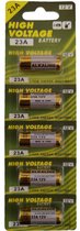 High Voltage 23A Alkaline 12V Batterij - Autosleutel - Draadloze Deurbel - Afstandsbediening - MN21 - VR22 - L1038 - V23GA- Blister - 5 Stuks